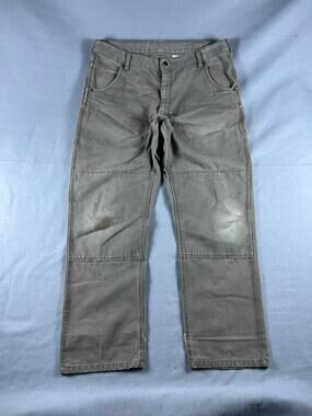 Lakin McKey Carpenter Pants Mens 38x32 Tan Double Knee Canvas Rugged Workwear
